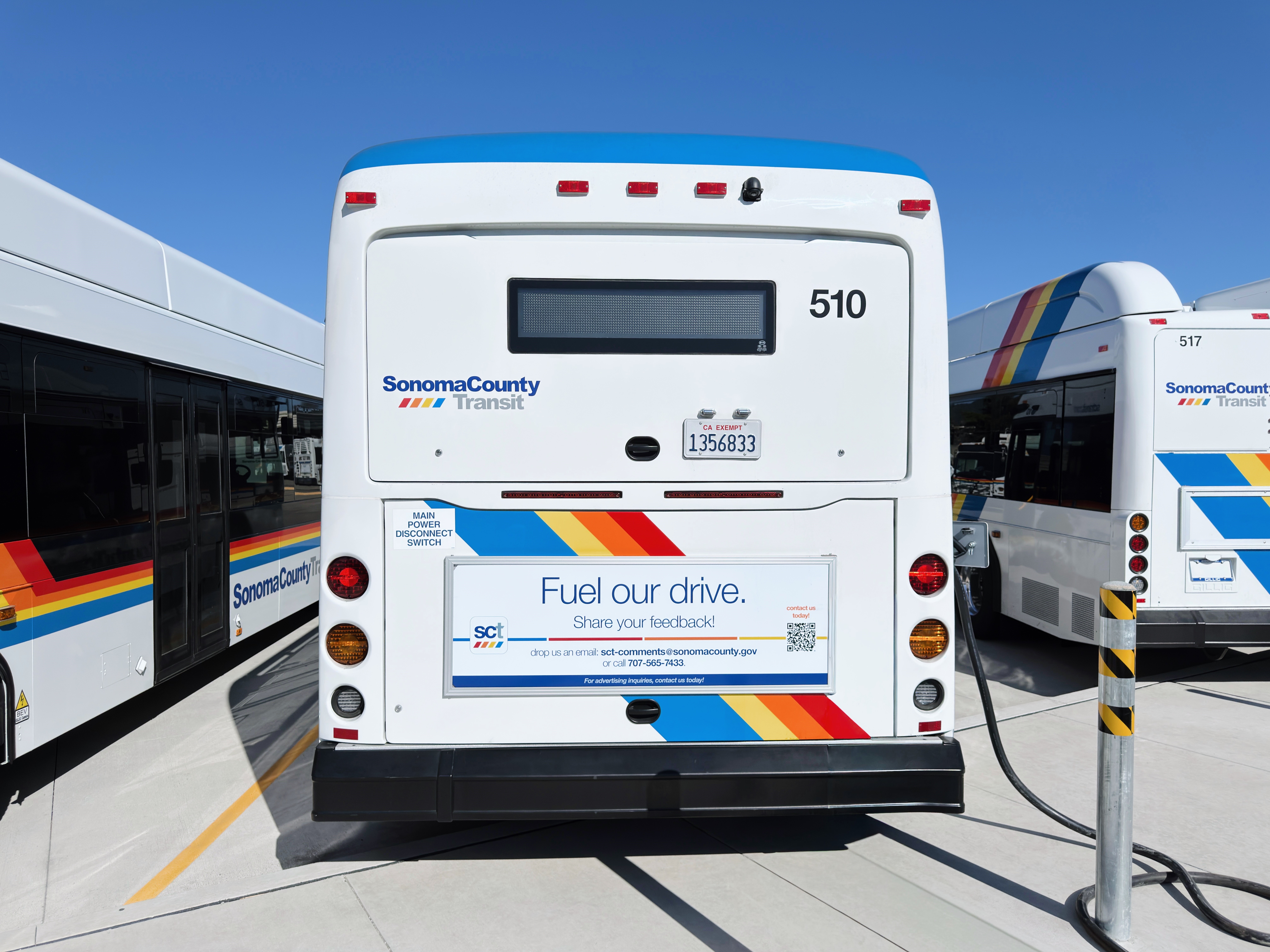 Example of a Sonoma County Transit bus advertisement